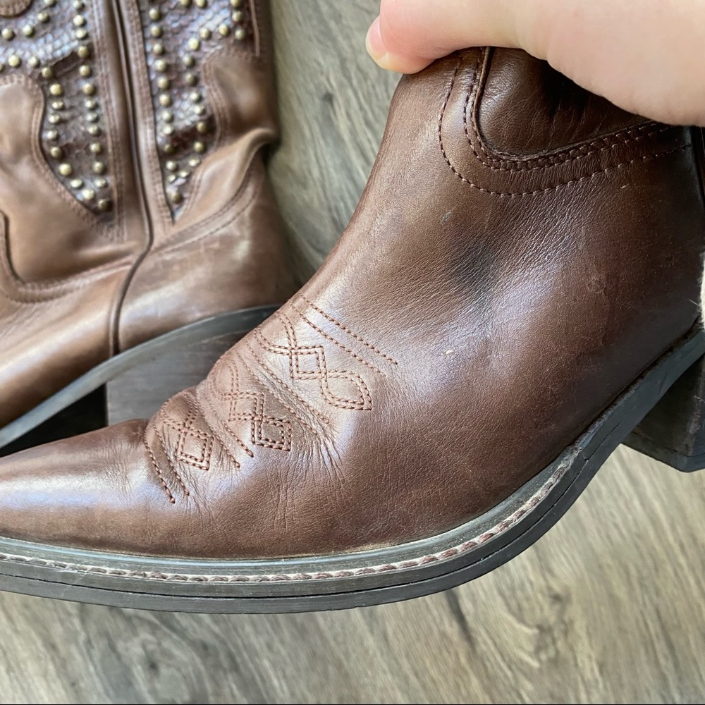 Bakers | Audrey Leather Brown Western Boots - Picture 6 of 11